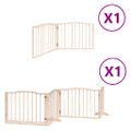 vidaXL Brána pre psa s dverami sklad. 6 panelov 480 cm topoľové drevo