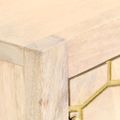 vidaXL Komoda zlatá 120x30x75 cm mangovníkový masív