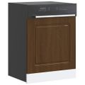 vidaXL Panel umývačky riadu Kalmar hnedý dub 60x1,5x57 cm kompozitné drevo