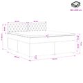 vidaXL Posteľ boxspring s matracom Ružová 180 x 200 cm Zamat
