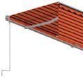 vidaXL Automatická markíza s tienidlom 3x2,5 m oranžovo-hnedá