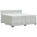 vidaXL Posteľ boxspring s matracom Svetlosivá 200 x 200 cm Zamat