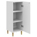 vidaXL Servírovacia skriňa Biela s vysokým leskom 33 x 34,5 x 90 cm