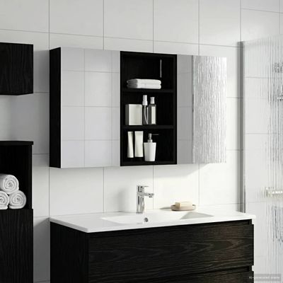 vidaXL Set kabinetov do kúpeľne s poličkou 3 pcs 90 x 10,5 x 50 cm