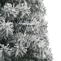 vidaXL Úzky vianočný stromček so stojanom a vločkami snehu 300 cm PVC