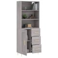 vidaXL Vysoká skrinka sivý dub sonoma 69,5x34x180 cm spracované drevo
