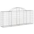 vidaXL Oblúkové gabionové koše 25ks 200x30x80/100cm pozinkované železo