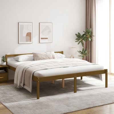 vidaXL Posteľ pre seniorov, medová 180x200 cm, Super King, borovica