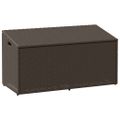 vidaXL Záhradný úložný box Hnedý 110x50x58 cm Poly ratan