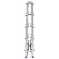 vidaXL 5-stupňový hliníkový obojstranný rebrík 113 cm