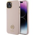 Puzdro Guess pre iPhone 15 6,1" GUHCP15SM4DGPP ružové HC SILIKÓN LOGO STRASS 4G