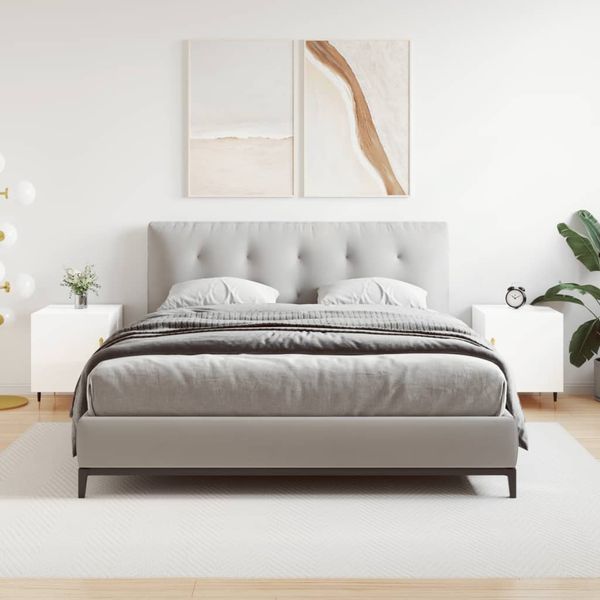 vidaXL Nočné stolíky 2 ks vysoký lesk biele 40x40x50 cm kompoz. drevo