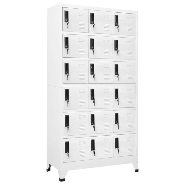 vidaXL Uzamykacia skriňa biela 90x40x180 cm oceľová