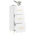 vidaXL Komoda lesklá biela 34,5x34x90 cm spracované drevo