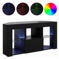 vidaXL Rohový LED TV kabinet 100 x 40 x 50 cm Čierna Kompozitné drevo