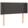 vidaXL Čelo postele so záhybmi tmavosivé 83x16x78/88 cm zamat