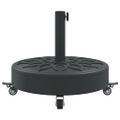vidaXL Podstavec pod slnečník s kolesami pre Ø38/48 mm tyče 27 kg kruh