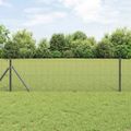 vidaXL Zváraná drôtená ohrada na upevnenie 50 x 0,4 m Sivá Sieťovina