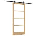 vidaXL Posuvné dvere ORKDAL 93 x 202 cm Prírodná a čierna