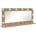 vidaXL Toaletné zrkadlo Remeselný dub 100 x 45 x 18 cm Obdĺžnikový