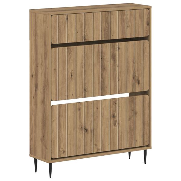vidaXL Skriňa na topánky ZWOLLE 78 x 24 x 103 cm Kompozitné drevo