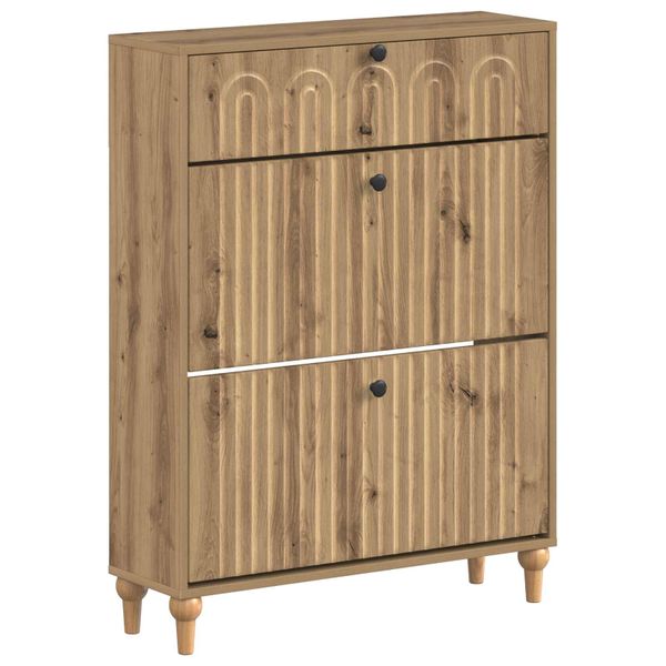 vidaXL Skriňa na topánky ALKMAAR 78 x 24 x 103 cm Kompozitné drevo