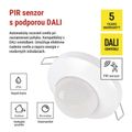 PIR senzor DALI (pohybové čidlo) IP54 biely