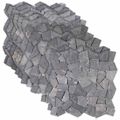vidaXL Mozaikové dlaždice Tmavosivá 30 x 30 cm Mramor
