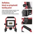 LED reflektor ELION 20W, červeno-čierny, IP65, 3000 lm, neutrálna biela