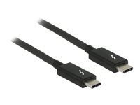 Kabel Thunderbolt - USB-C (M) do USB-C (M) - USB 3.1 Gen 1 / Thunderbolt 3 / DisplayPort 1.2a - 20 V - 3 A - 2 m - podporuje 4K - černá