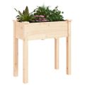 vidaXL Kvetináč s vložkou 71x37x76 cm jedľový masív