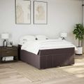 vidaXL Boxspring posteľ s matracom tmavohnedá 140x190 cm látka