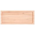 vidaXL Nástenná polica 100x40x(2-6) cm neošetrený dubový masív
