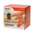 Zapuštěná zásuvka ORNO OR-AE-1373 230V + USB nabíjecí, stříbrná, přívod 1,8m