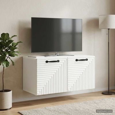 vidaXL Nástenná TV skrinka Biela 59,5 x 31 x 30 cm Kompozitné drevo