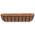 vidaXL Nástenné žľaby 2 ks kokosové vložky čierne 91x20x23 cm oceľ