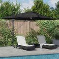 vidaXL Slnečník Čierna 351 x 250 x 253 cm Polyester a hliník