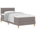 vidaXL Posteľ s pružinovým rámom Sivohnedá 80 x 200 cm látka