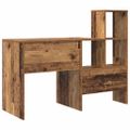 vidaXL Stôl Staré drevo 131,5 x 50 x 106,5 cm Kompozitné drevo