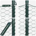 vidaXL Hexagonálny plotový základ 10 x 0,5 m PVC potiahnutá oceľ