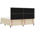 vidaXL Posteľ s pružinovým rámom Krémová 200 x 200 cm látka