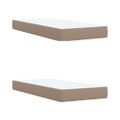 vidaXL Boxspring posteľ s matracom kapučínová 200x200 cm umelá koža