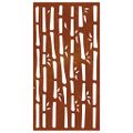 vidaXL Záhradná dekorácia 105x55 cm, cortenová oceľ, bambus