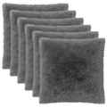 vidaXL Poťah na podložku 6 pcs HEERLEN Svetlosivá 60 x 60 cm PV fleece