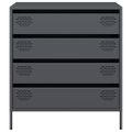 vidaXL Komoda antracitová 68x39x73,5 cm oceľ valcovaná za studena