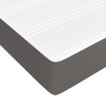vidaXL Matrac s taštičkovými pružinami stredná tvrdosť sivý 140x200x20 cm umelá koža