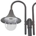 vidaXL Záhradná stĺpová lampa E27 220 cm hliníková 2-lampáše bronzová