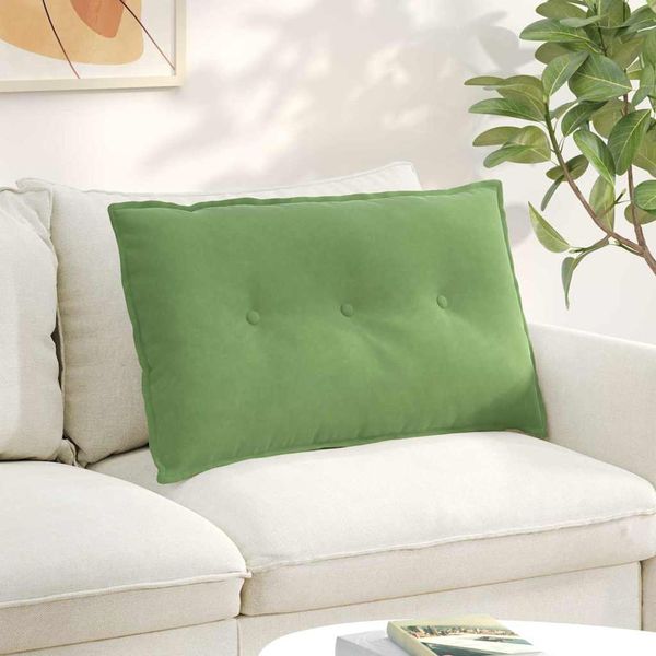 vidaXL Poduška na chrbát Svetlo zelená 80 x 50 cm Kordúrová tkanina