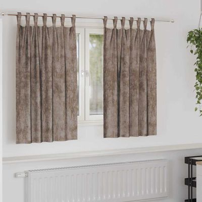 vidaXL Sametové závesy 2 pcs Kapučínová 140 x 140 cm Zamat