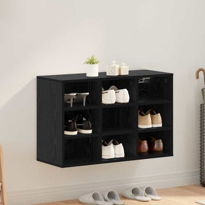 vidaXL Skriňa na topánky Čierny dub 77,5 x 30 x 51 cm Kompozitné drevo